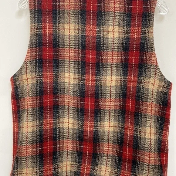 Eddie Bauer Legends Plaid Button Wool Vest Women’s Size Medium - Picture 10 of 12